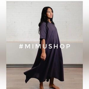 Mini Maxi Short Sleeve Long Maxi Dress Dark Purple
 XS/S